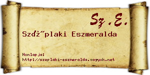 Széplaki Eszmeralda névjegykártya